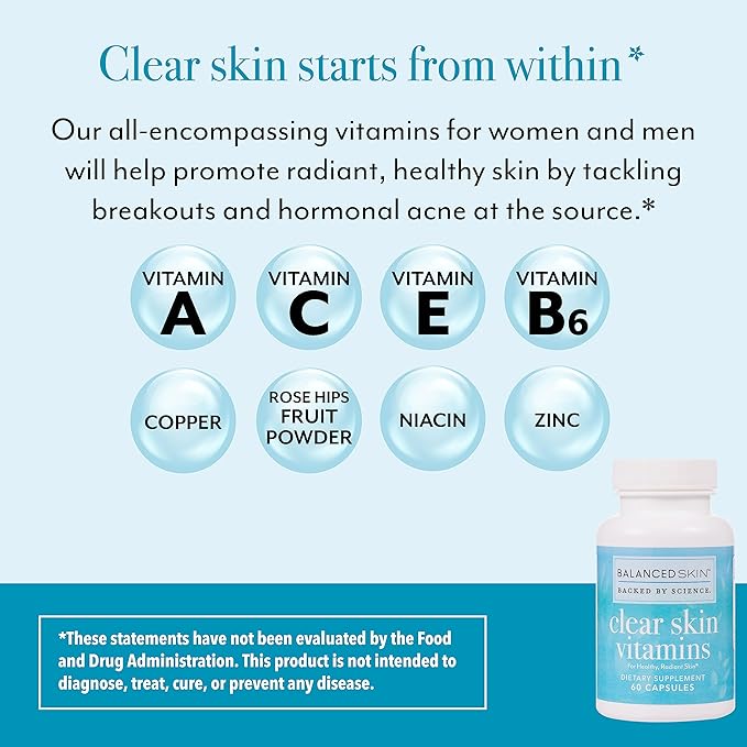 Clear Skin Vitamins for Women & Men