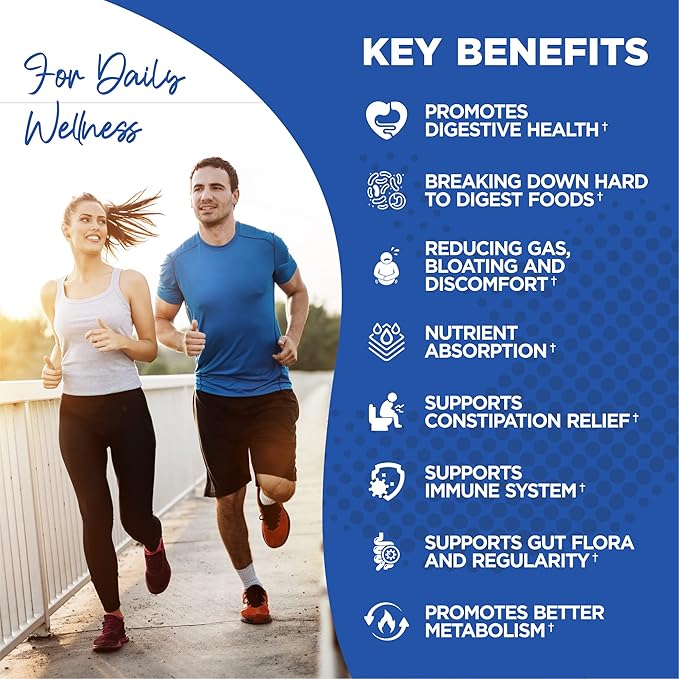 Digestive Enzymes with Probiotics and Prebiotics, 60 Capsules,