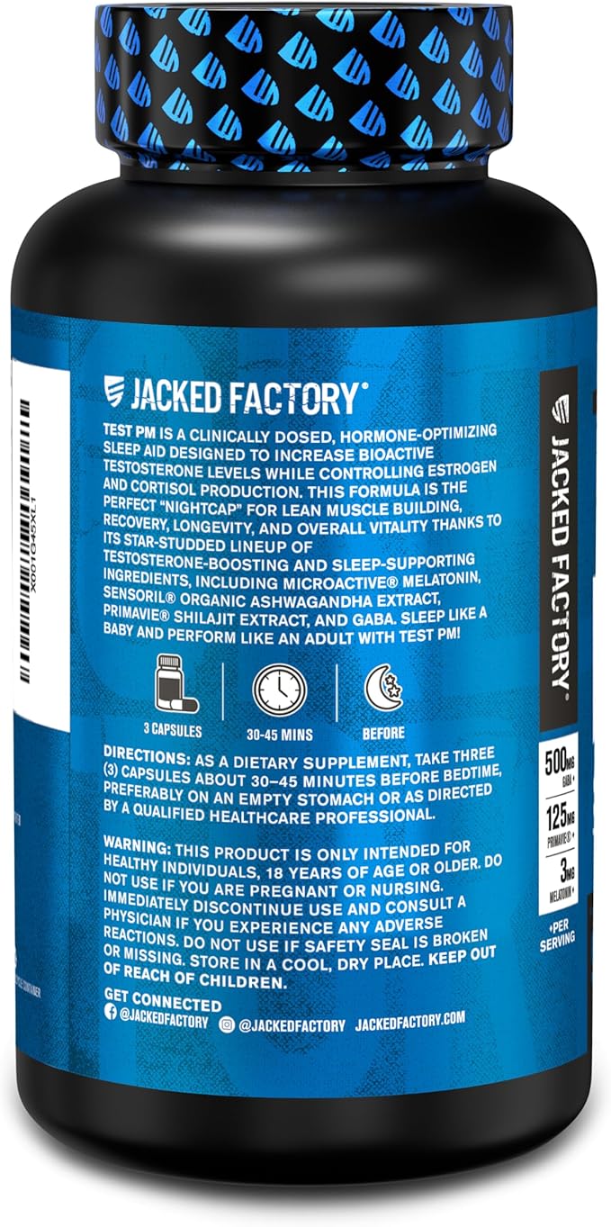 TEST PM Testosterone Booster & Sleep 90 Natural