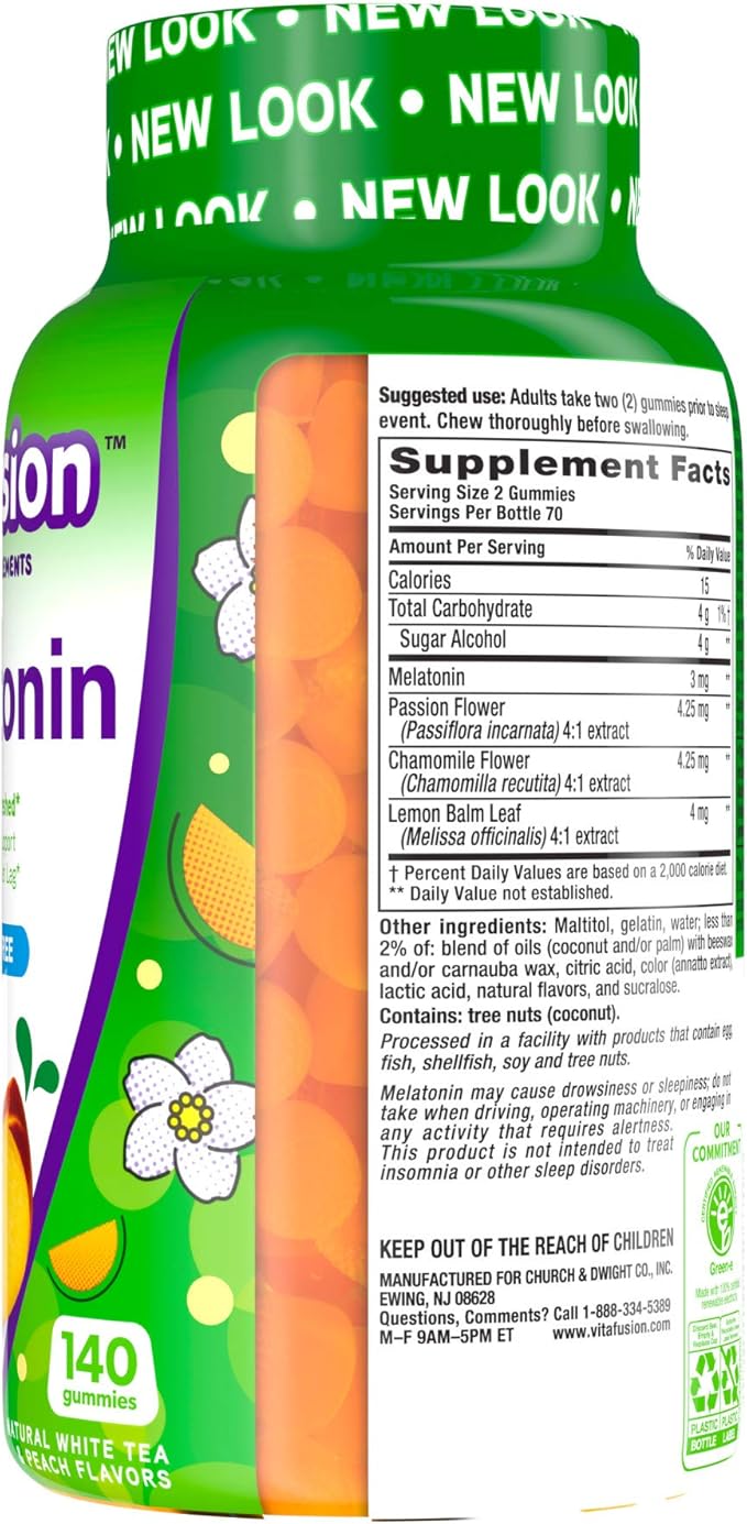 Vitafusion Melatonin Gummy Vitamins, 140 Count 1)