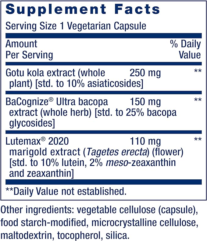 Life Extension Quick Brain Nootropic, 30 1-Daily, gluten-free,
