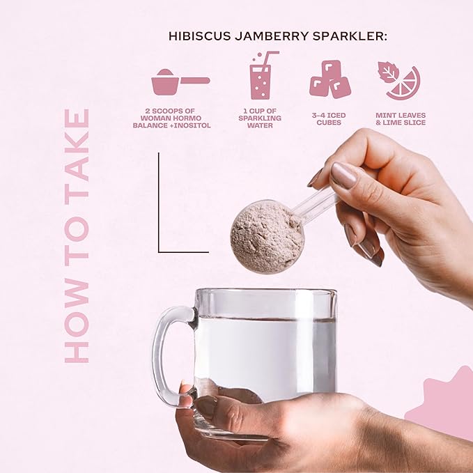 Woman Hormo Balance + Inositol 40:1| Hormonal Support for Women | 4 Adaptogens, Cranberry & Hibiscus Flavor | Promotes Hormo Balance, Energy & Menstrual Health | 100% Natural Ingredients, 40 Servings