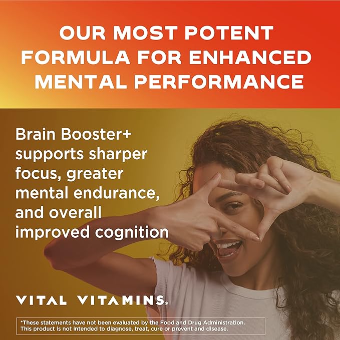 Vital Vitamins Brain Supplements for Memory 60 Coun