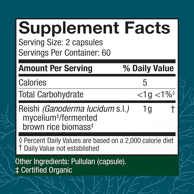 Host Defense Reishi Capsules 120 Capsules (60 Servings)*