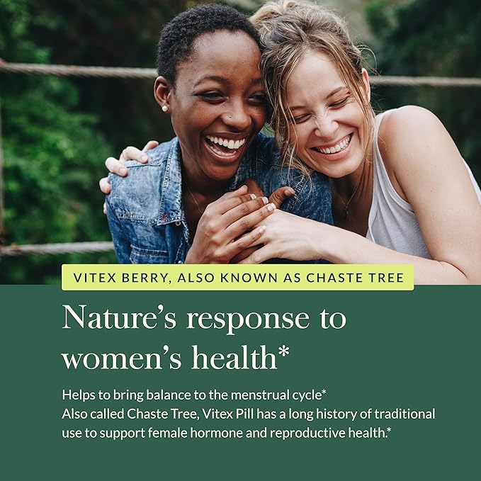 Gaia Herbs Vitex Berry - Supports Hormone Balance & Fertility for Women - Healthy Progesterone for Menstrual Health - 180 Vegan Caps (90-Day Supply)