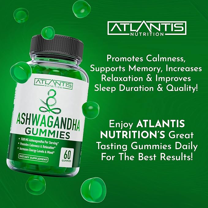 Ashwagandha Gummies - 1500MG Ashwagandha Per 60 Gummies