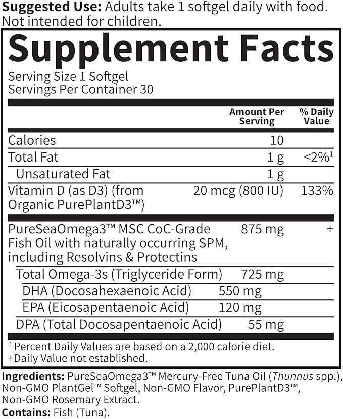 Garden of Life Dr. Formulated Prenatal 550mg DHA 100% DV D3, Single 3 DHA 30 Softgels