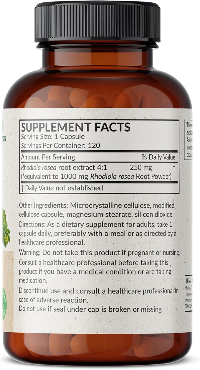 Futurebiotics Rhodiola Rosea 1000 MG Adaptogenic 120 Vegetarian