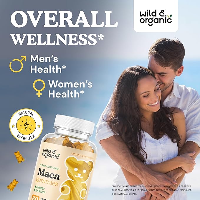 Wild & Organic Maca Root Gummies 1800mg 60 Maca