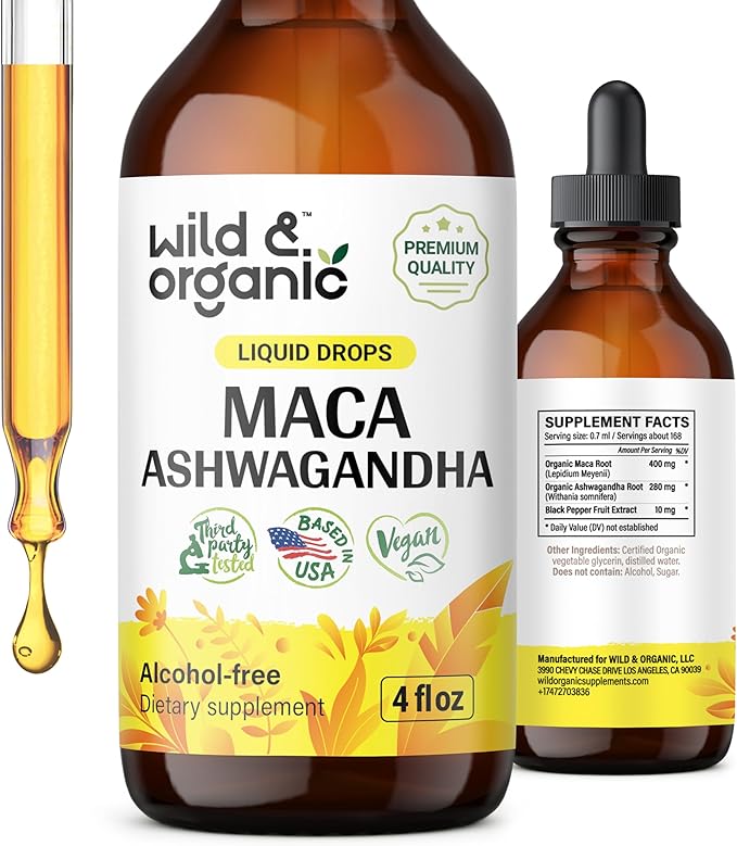 Maca Root Ashwagandha Drops 4 oz