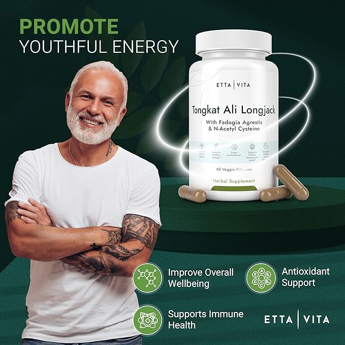Potent Longjack - Tongkat Ali & Fadogia Agrestis Supplement for Men & Womens Energy, T Support, Lean Muscle Growth & Recovery, Hormonal Balance, Pre-Workout with Vegan NAC Liver Detox & Cleanse