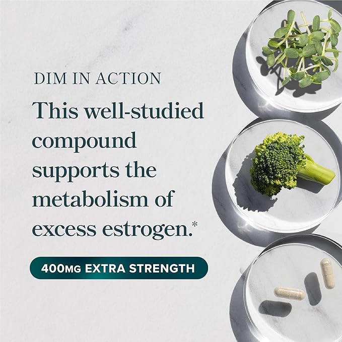 DIM Supplement 400MG Extra Strength | Hormone Balance for Men and Women | Menopause, Acne, Hot Flashes Relief, Prostate Support & Antioxidant Support | Soy-Free, Gluten-Free | SMNutrition | 90 Ct.