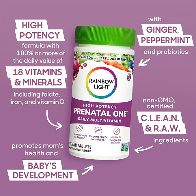 Rainbow Light High-Potency Prenatal One Multivitamin, 120 Count