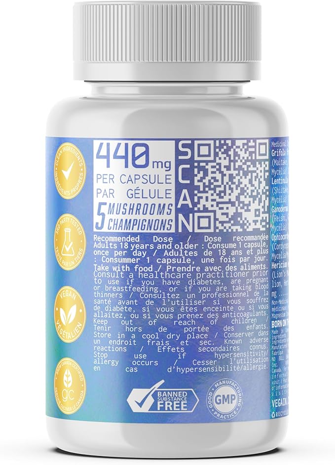 Boost Adaptogenic Mushroom Blend 60 Servings, 25:1 Extract 60 Vegan