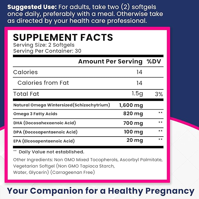Prenatal DHA Supplements 800mg DHA 3 -