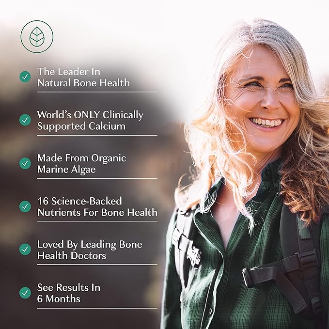 ALGAECAL Plus - Organic Red Algae K2 MK7 MK7 (100mg), (100mg), Vitamin D3 (1600 (1600 IU), (350mg) & 120 Veggie