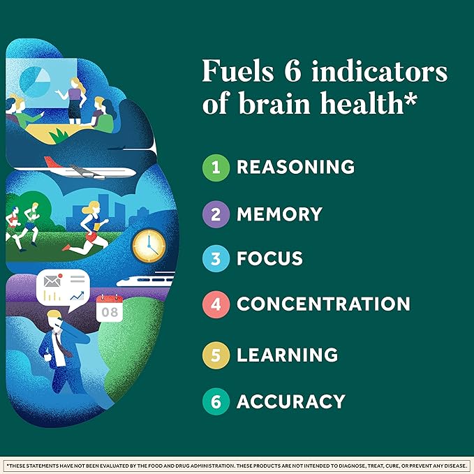 NEURIVA Plus Brain Supplement for Memory B6, B12, B12, Phosphatidylserine 30 Capsules
