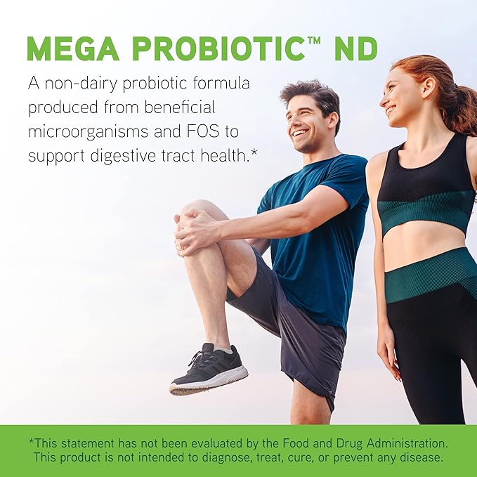 DaVinci Labs Mega Probiotic ND - Non-Dairy Probiotic Supplement Supports Gut, Digestive & Brain Health* - Gut Health Support Supplement with Non-Dairy Complex* - 120 Vegetarian Caps