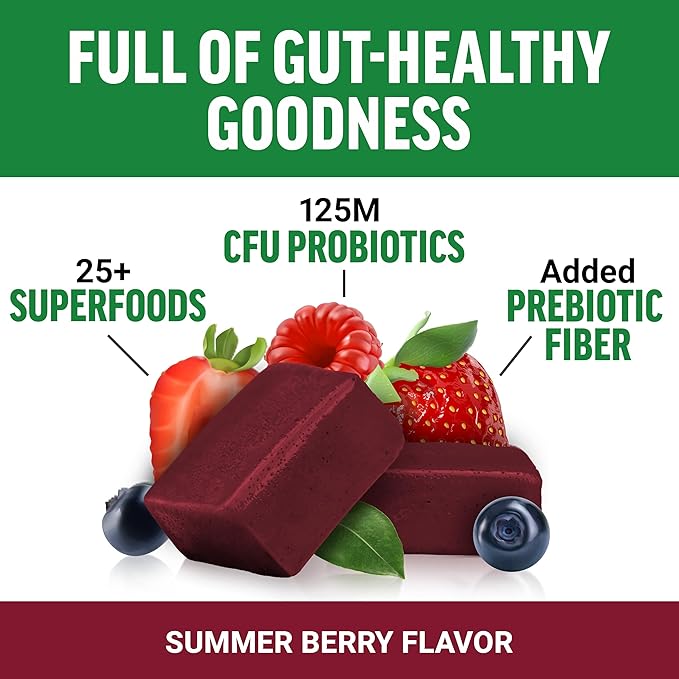 FORCE FACTOR Smarter Greens Superfood Chews, 3-Pack, Greens and Superfoods with Probiotics, Antioxidants, and Fiber, Greens Supplement to Support Digestion, Nitric Oxide, and Energy, 180 Chews