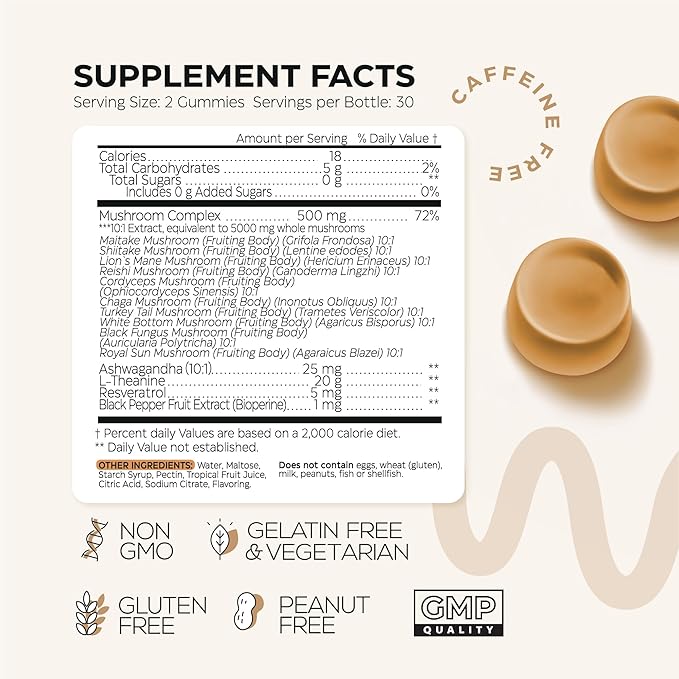Mushroom Gummies 5000 Mg 9 Adaptogenic 120 pcs 2)