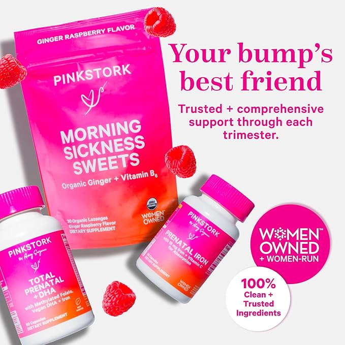 Pink Stork Total Prenatal Vitamins B12 - 60 Capsules, 1 Month