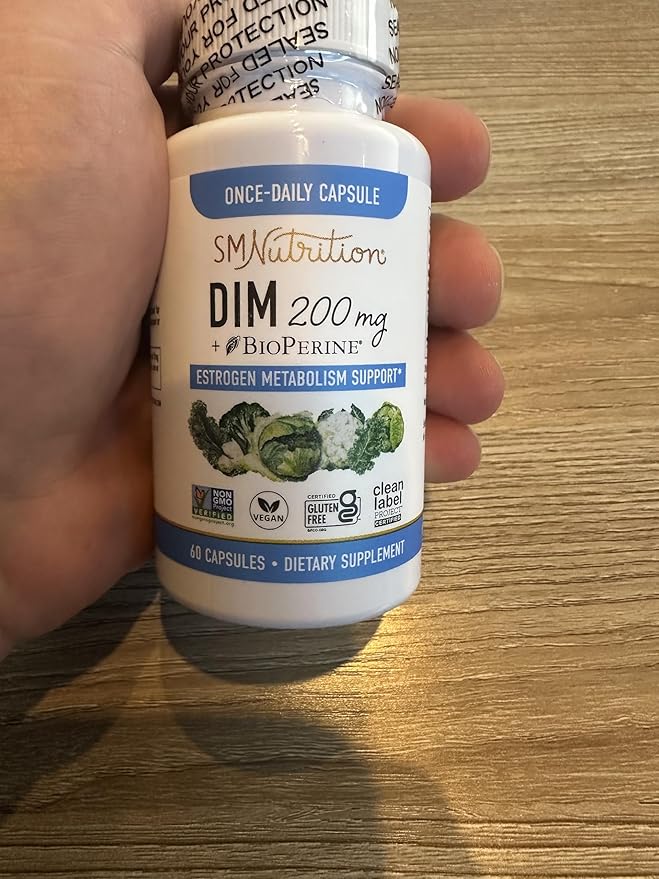 DIM Supplement 200 mg | Estrogen Balance for Women & Men | Hormonal Acne, Hormone Balance, Menopause & Antioxidant Support | Clean Label Project Certified, Vegan & Soy Free Diindolylmethane | 60 Ct.