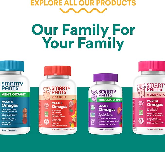 SmartyPants Organic Prenatal Vitamins for Women, 3 (ALA), D3, C, B12, B6, B6, Vitamin K2 & 120 Count (30 Day