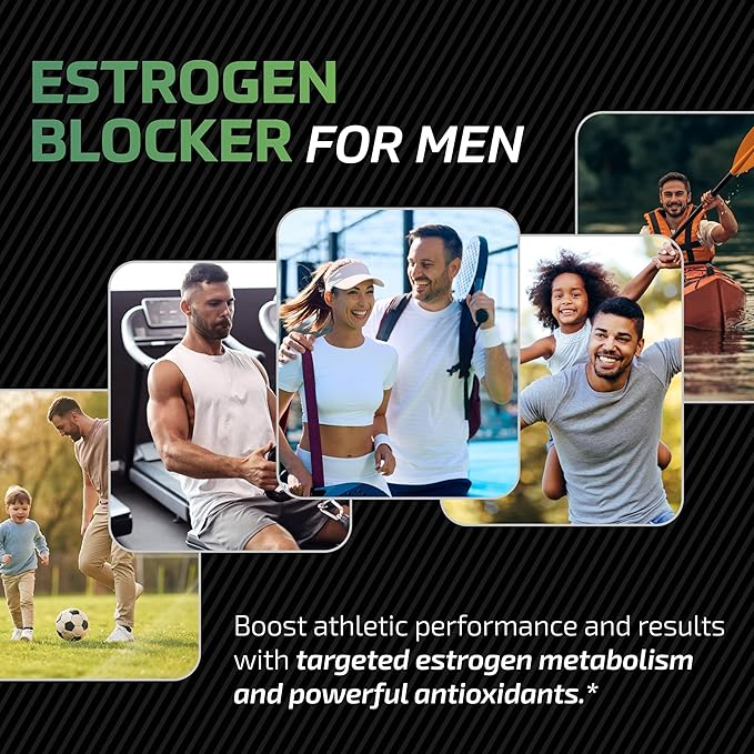 DIM 300mg For Men, Estrogen Blocker & Aromatase Inhibitor | Extra Strength Men’s Hormone Balance & Wellness Support Supplement with Diindolylmethane Plus CDG & Sulforaphane | Gluten-Free | 60 Ct.