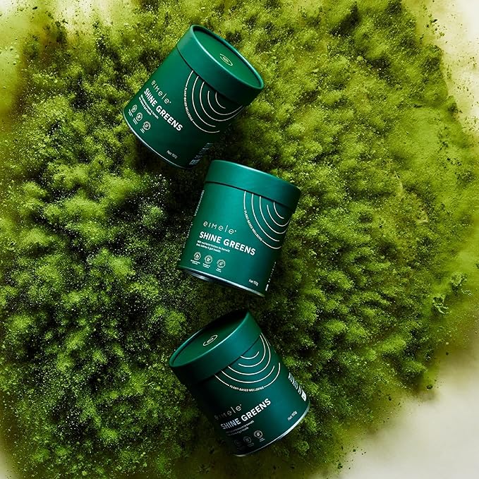 | Shine Greens | Plant-Based Superfood Greens Powder for Gut Health | Supports Energy, Digestion & Immunity | Packed with Antioxidants, Essential Nutrients & Probiotics | 42 Servings (5.29oz)