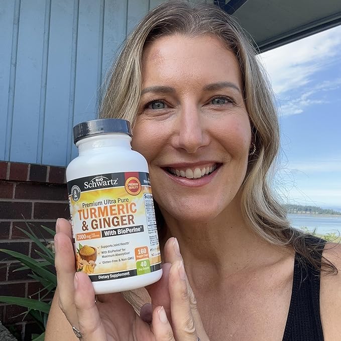 Turmeric Curcumin and Ginger 2000mg 95% Standardized 160 Capsules