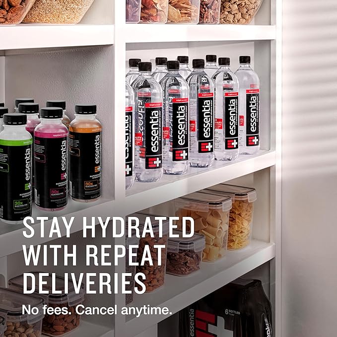 NEW Essentia Hydroboost Enhanced Bottled Water, 15.2 fl. oz. (450 mL), 12 Pack, Peach Mango, Hydrolyte Blend with B-Complex Vitamins and Electrolytes, Clean Taste & Supercharged Hydration