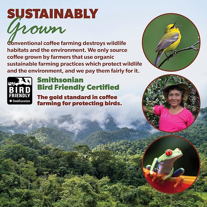 Java Planet Low Acid Coffee, Organic Colombian Single Origin: Whole Bean Medium Dark Roast - Smooth Full Flavored Coffee Bean, Two 1LB Bags