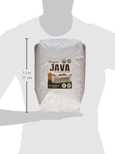 Fresh Roasted Coffee, Organic Java Taman Dadar, 5 lb (80 oz), Medium Roast, Kosher RFA, Whole Bean
