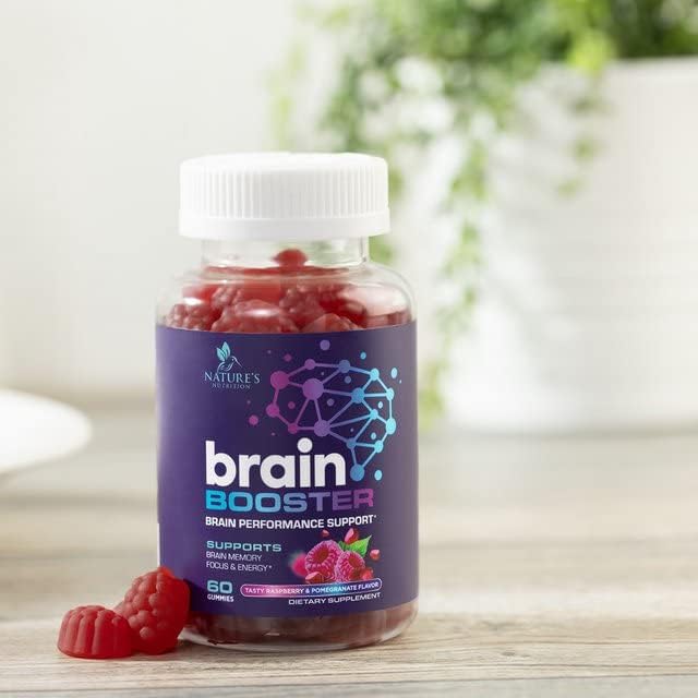 Brain Supplements for Memory & Focus B12, Phosphatidylserine 60 Gummies