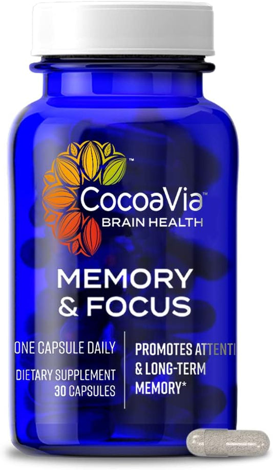 CocoaVia Memory & Focus Brain Supplement, 30 Day, 30 Capsules