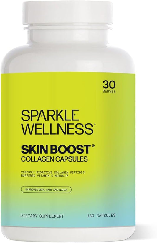 Collagen Capsules - Sparkle Skin Boost (180 Pills) 30 Days 2500mg Verisol