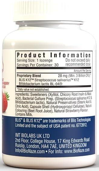 Oral Probiotic K12 & BL-04 for Sinus, Tonsil Stones, Bad Breath, Post Nasal Drip, Throat & Mouth. Improve Upper Respiratory Health with Clinically Proven Oral Probiotics (2 Pack)