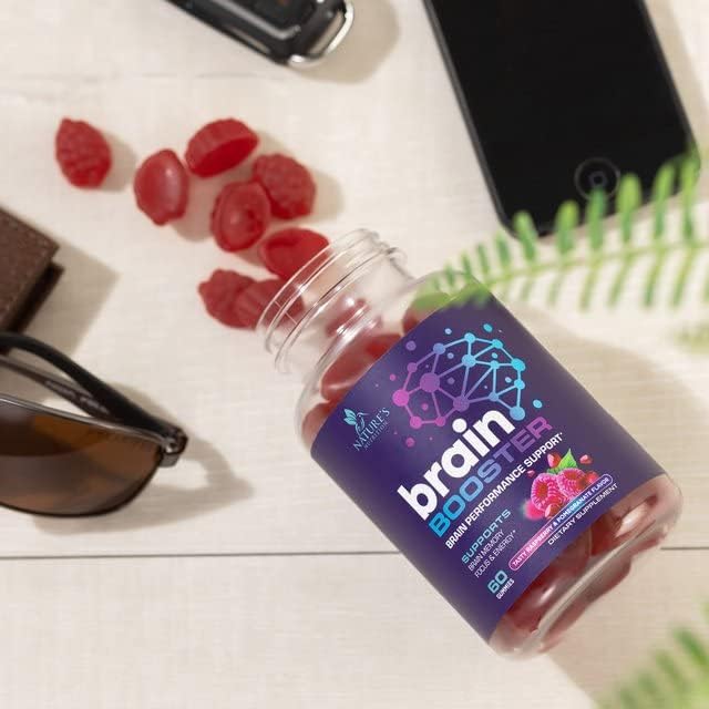 Brain Supplements for Memory & Focus B12, Phosphatidylserine 60 Gummies