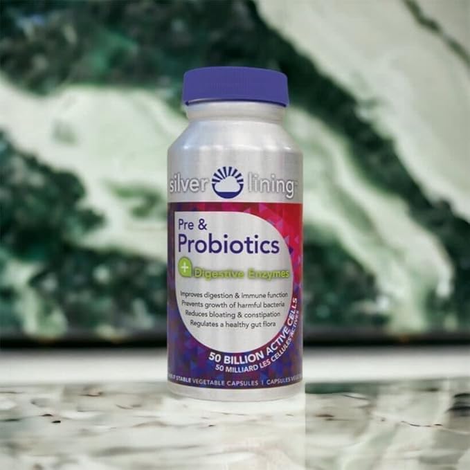 Silver Lining Pre & Probiotics + 50 Billion 120 Count 1)