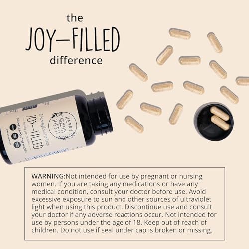 Joy-Filled Mood Support Supplement with St 100% Plant-Based 180 ct