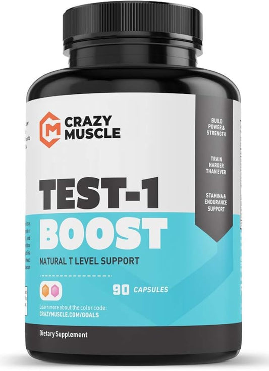 Crazy Muscle Testosterone Booster for Men 1,300mg per 90 Pills