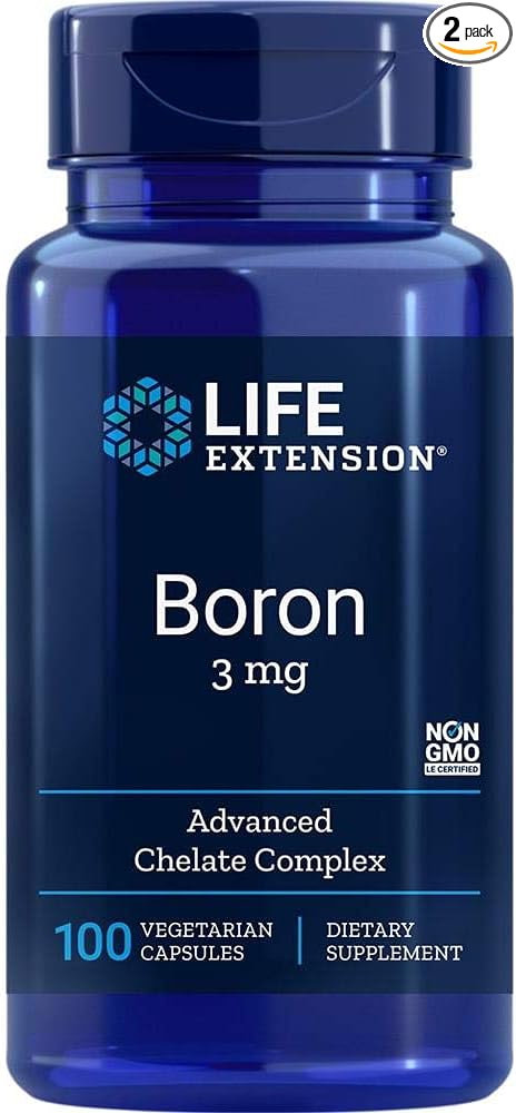 Life Extension DHEA 25mg and Boron 3mg - Supplements for Hormone Balance, Bone Health, Immune & Nervous System Support