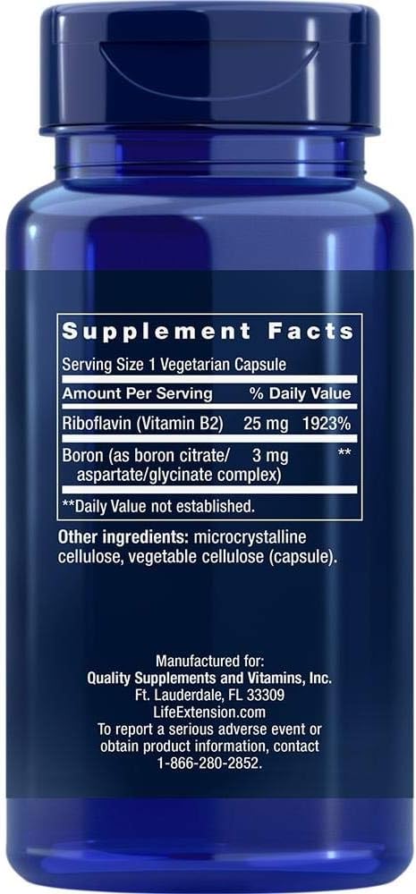 Life Extension DHEA 25mg and Boron 3mg - Supplements for Hormone Balance, Bone Health, Immune & Nervous System Support