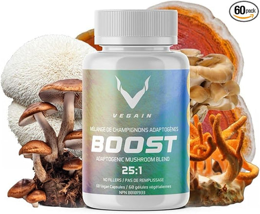 Boost Adaptogenic Mushroom Blend 60 Servings, 25:1 Extract 60 Vegan