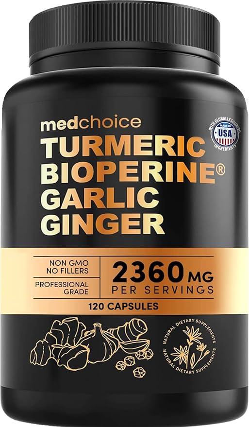 4-in-1 Turmeric and Garlic Supplements 2360 mg (120 ct) 1)