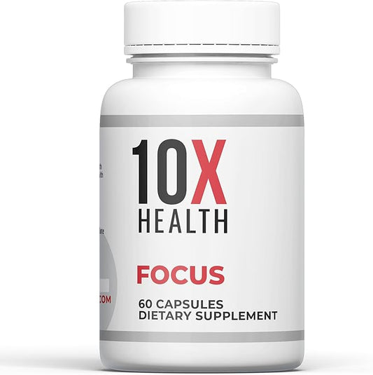 10X Health Focus Brain Supplements 60 Capsules