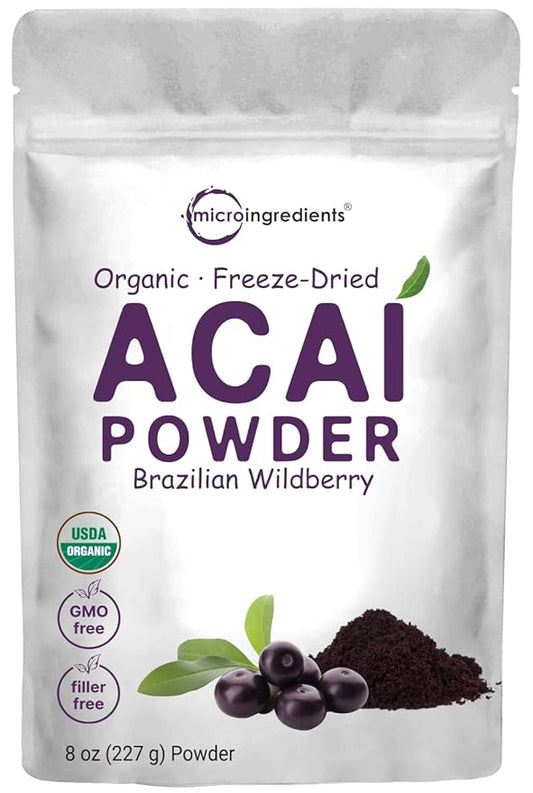 Organic Acai Powder, 8oz 100% Natural