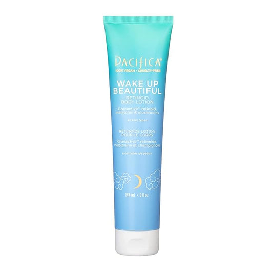 Pacifica Body Lotion Retinol Cream -Wake Up Beautiful Retinoid Renewing for Skin Elasticity Hydration & Plumpness - for Anti-Aging Fine Lines & Dry Skin Clean Vegan & Cruelty-Free Dermatologist Tested