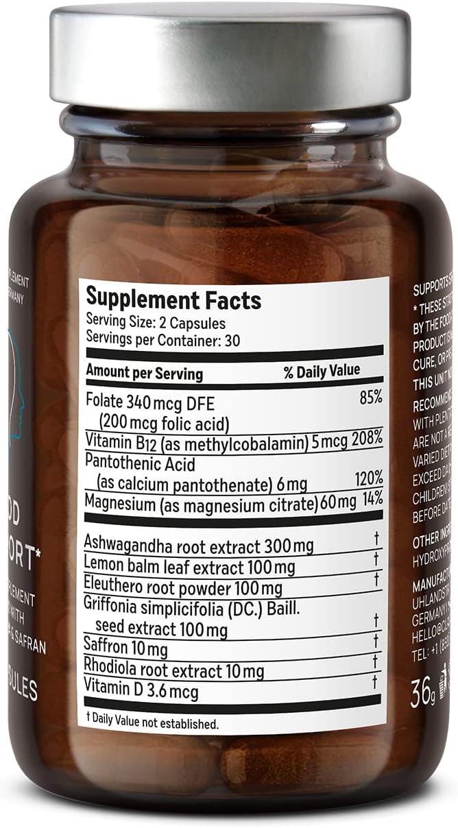 CLAV N°5 Mood Support Supplement 5-HTP Griffonia 60 Capsules