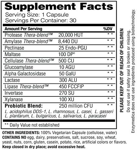 Enzymedica - Digest Basic + Probiotics, 30 Capsules
